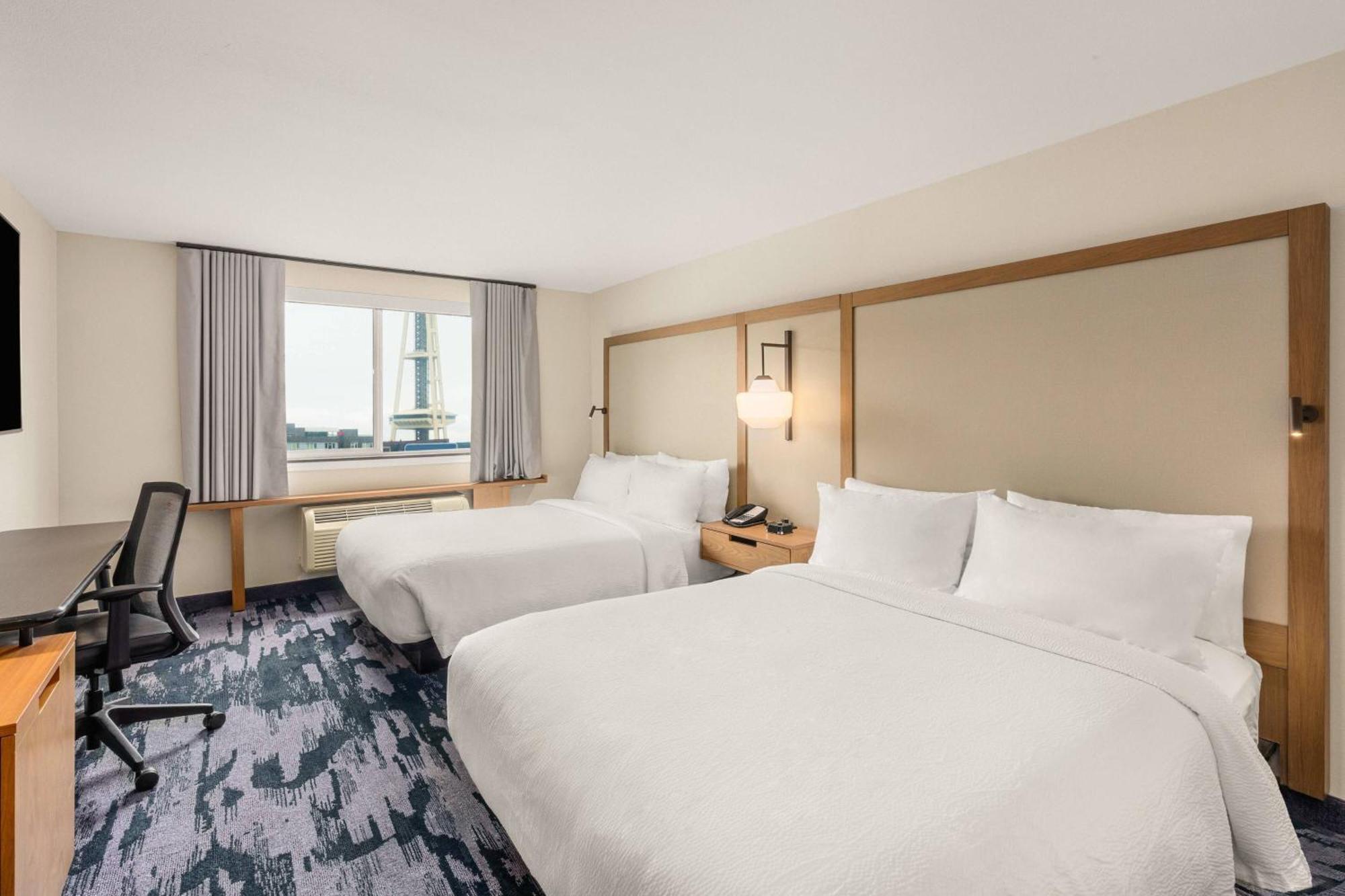 Queen Room with Two Queen Beds and Partial City View