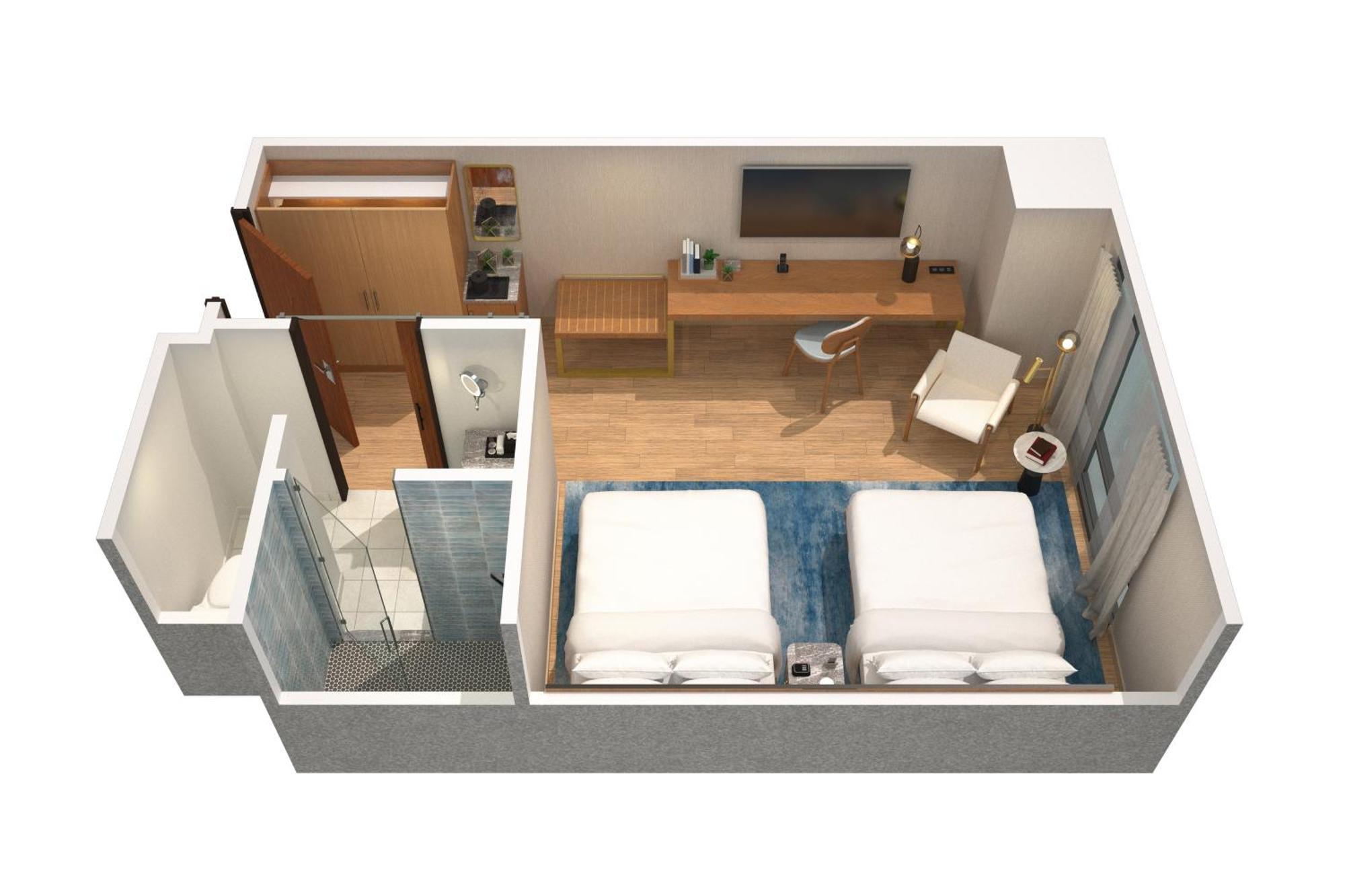Skyline Queen Room with Two Queen Beds