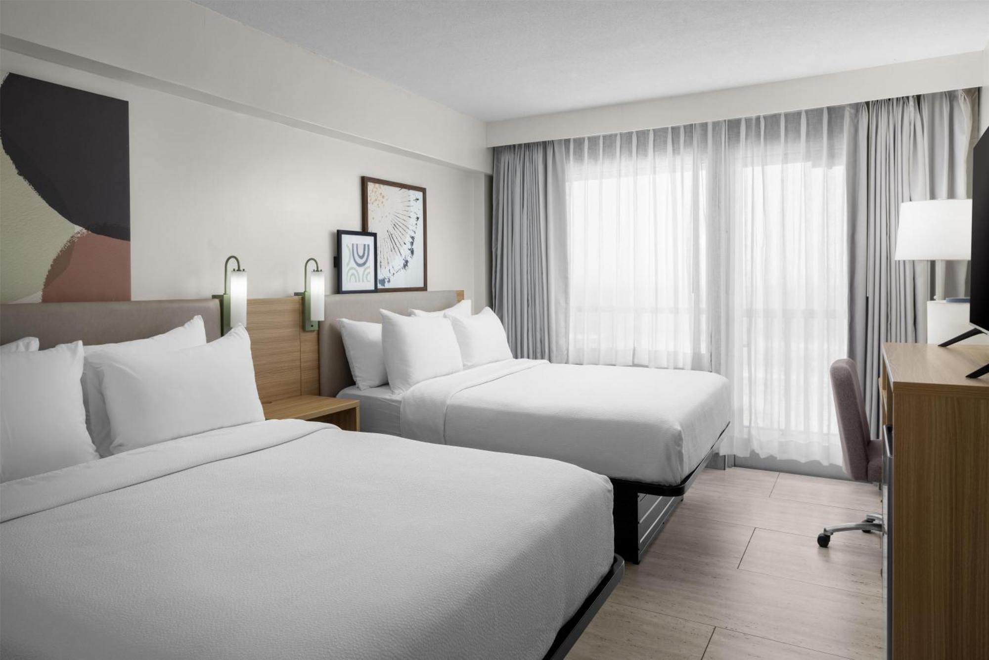 Queen Room with Two Queen Beds and Partial Ocean View