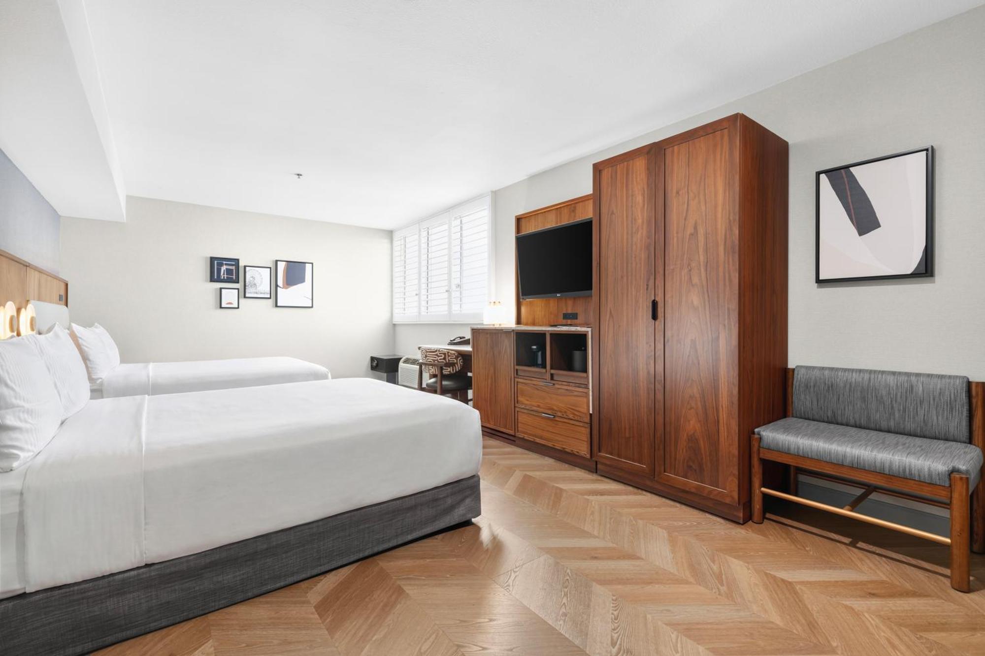 Queen Room with Two Queen Beds with Roll-In Shower - Disability Access